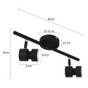 Steinhauer spotlight bar NATASJA 2 flames, Dim-To-Warm, adjustable GU10 IP20, black matt dimmable