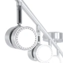 spotlight bar NATASJA 6 flames, long, Dim-To-Warm, adjustable GU10 IP20, steel brushed dimmable