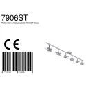 spotlight bar NATASJA 6 flames, long, Dim-To-Warm, adjustable GU10 IP20, steel brushed dimmable