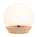 table lamp ANCILLA round, short, with touch dimmer G9 IP20, beech, natural colour dimmable