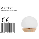 Steinhauer table lamp ANCILLA round, short, with touch dimmer G9 IP20, beech, natural colour dimmable