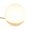 Steinhauer table lamp ANCILLA round, short, with touch dimmer G9 IP20, beech, natural colour dimmable