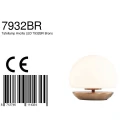 Steinhauer table lamp ANCILLA round, short, with touch dimmer G9 IP20, brushed bronze dimmable
