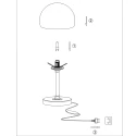 Steinhauer Lampe de table ANCILLA MUSHROOM langue, avec fonction de commutation G9 IP20, chrome, brillant gradable