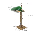 Steinhauer Lampe de table ANCILLA langue, réglable, avec chaîne d'interrupteur à tirette E27 IP20, bronze brossé 