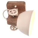 ceiling luminaire GEARWOOD 1 flame E27 IP20, creme dimmable