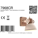 Mexlite ceiling luminaire GEARWOOD 1 flame E27 IP20, creme dimmable