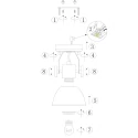 Mexlite Mexlite Spot GEARWOOD, 1 flame, green