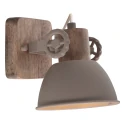 Mexlite ceiling luminaire GEARWOOD 1 flame E27 IP20, taupe dimmable