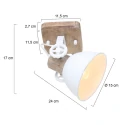 Mexlite Mexlite Spot GEARWOOD, 1 flame, white