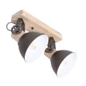 Mexlite Spot GEARWOOD, 2 flames, anthracite