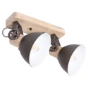 Mexlite Mexlite Spot GEARWOOD, 2 flames, anthracite