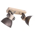 Mexlite Mexlite Spot GEARWOOD, 2 flames, anthracite