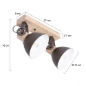 Mexlite Mexlite Spot GEARWOOD, 2 flames, anthracite