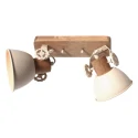 Mexlite ceiling luminaire GEARWOOD 2 flames E27 IP20, creme dimmable