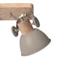 Mexlite ceiling luminaire GEARWOOD 2 flames E27 IP20, taupe dimmable