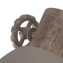 Mexlite ceiling luminaire GEARWOOD 2 flames E27 IP20, taupe dimmable