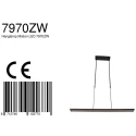 Steinhauer Steinhauer Pendant luminaire ZELENA LED, adjustable, 4 flames, black