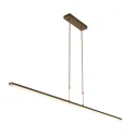 Steinhauer Pendant luminaire ZELENA LED, 3 flames, L:150cm, bronze