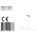 Steinhauer Steinhauer Pendant luminaire ZELENA LED, 3 flames, L:150cm, silver