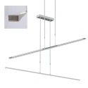 Steinhauer Steinhauer Pendant luminaire ZELENA LED, 3 flames, L:150cm, silver