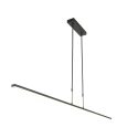 Steinhauer Pendant luminaire ZELENA LED, 3 flames, L:150cm, black