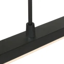 Steinhauer Luminaire à suspension ZELENA / 155CM haut bas, CCT Switch, réglable, avec variateur tactile IP20, noir mat gradable