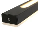 Steinhauer Luminaire à suspension ZELENA / 155CM haut bas, CCT Switch, réglable, avec variateur tactile IP20, noir mat gradable