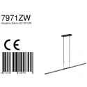 Steinhauer Luminaire à suspension ZELENA / 155CM haut bas, CCT Switch, réglable, avec variateur tactile IP20, noir mat gradable