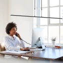 Steinhauer Luminaire à suspension ZELENA / 155CM haut bas, CCT Switch, réglable, avec variateur tactile IP20, noir mat gradable