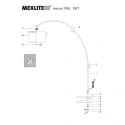 Mexlite Mexlite Floor lamp SOLVA, 1 flame, black lamp head, black