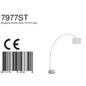 Mexlite Mexlite Floor lamp SOLVA, 1 flame, white lamp head, steel