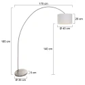 Mexlite Mexlite Floor lamp SOLVA, 1 flame, white lamp head, steel