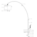 Mexlite Mexlite Floor lamp SOLVA, 1 flame, white lamp head, steel