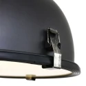 Steinhauer Luminaire à suspension BIKKEL - Ø 32CM à 1 flamme, petit E27 IP20, noir mat gradable