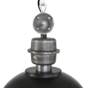 Steinhauer Luminaire à suspension BIKKEL - Ø 32CM à 1 flamme, petit E27 IP20, noir mat gradable