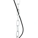 Steinhauer Luminaire à suspension BIKKEL - Ø 32CM à 1 flamme, petit E27 IP20, noir mat gradable