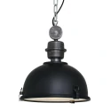 Steinhauer Luminaire à suspension BIKKEL - Ø 32CM à 1 flamme, petit E27 IP20, noir mat gradable