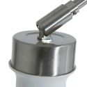Steinhauer floor lamp PRESTIGE CHIC cylindrical, with switch, with shade, with jointed arm, with plug E27 IP20, steel brushed 