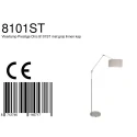 Steinhauer floor lamp PRESTIGE CHIC cylindrical, with switch, with shade, with jointed arm, with plug E27 IP20, steel brushed 