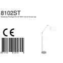 Steinhauer floor lamp PRESTIGE CHIC cylindrical, with switch, with shade, with jointed arm, with plug E27 IP20, steel brushed 