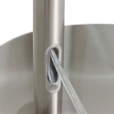 Steinhauer floor lamp PRESTIGE CHIC cylindrical, with switch, with shade, with jointed arm, with plug E27 IP20, steel brushed 