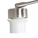 Steinhauer wall luminaire PRESTIGE CHIC cylindrical, with switch, with shade, with jointed arm, with plug E27 IP20, steel brushed dimmable