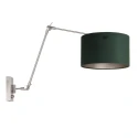 Steinhauer wall luminaire PRESTIGE CHIC cylindrical, with switch, with shade, with jointed arm, with plug E27 IP20, steel brushed dimmable