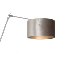 Steinhauer wall luminaire PRESTIGE CHIC cylindrical, with switch, with shade, with jointed arm, with plug E27 IP20, steel brushed dimmable