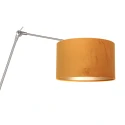 wall luminaire PRESTIGE CHIC cylindrical, with switch, with shade, with jointed arm, with plug E27 IP20, steel brushed dimmable