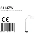 Steinhauer floor lamp PRESTIGE CHIC cylindrical, with switch, with shade, with jointed arm E27 IP20, black matt 