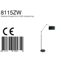 Steinhauer floor lamp PRESTIGE CHIC cylindrical, with switch, with shade, with jointed arm E27 IP20, black matt 