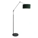 Steinhauer floor lamp PRESTIGE CHIC cylindrical, with switch, with shade, with jointed arm E27 IP20, black matt 