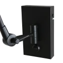 Steinhauer wall luminaire PRESTIGE CHIC cylindrical, with switch, with shade, with jointed arm, with plug E27 IP20, black matt dimmable